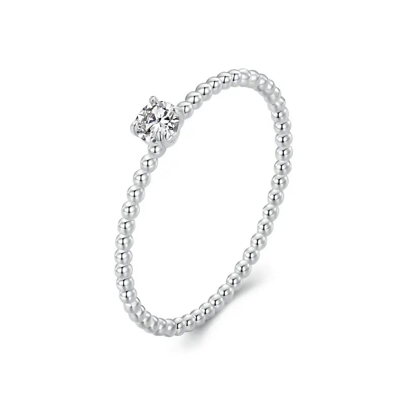 Lumilux Eternity Moissanite Band Ring | 925 Sterling Silver | Round VVS1 D-Color