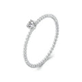 Lumilux Eternity Moissanite Band Ring | 925 Sterling Silver | Round VVS1 D-Color