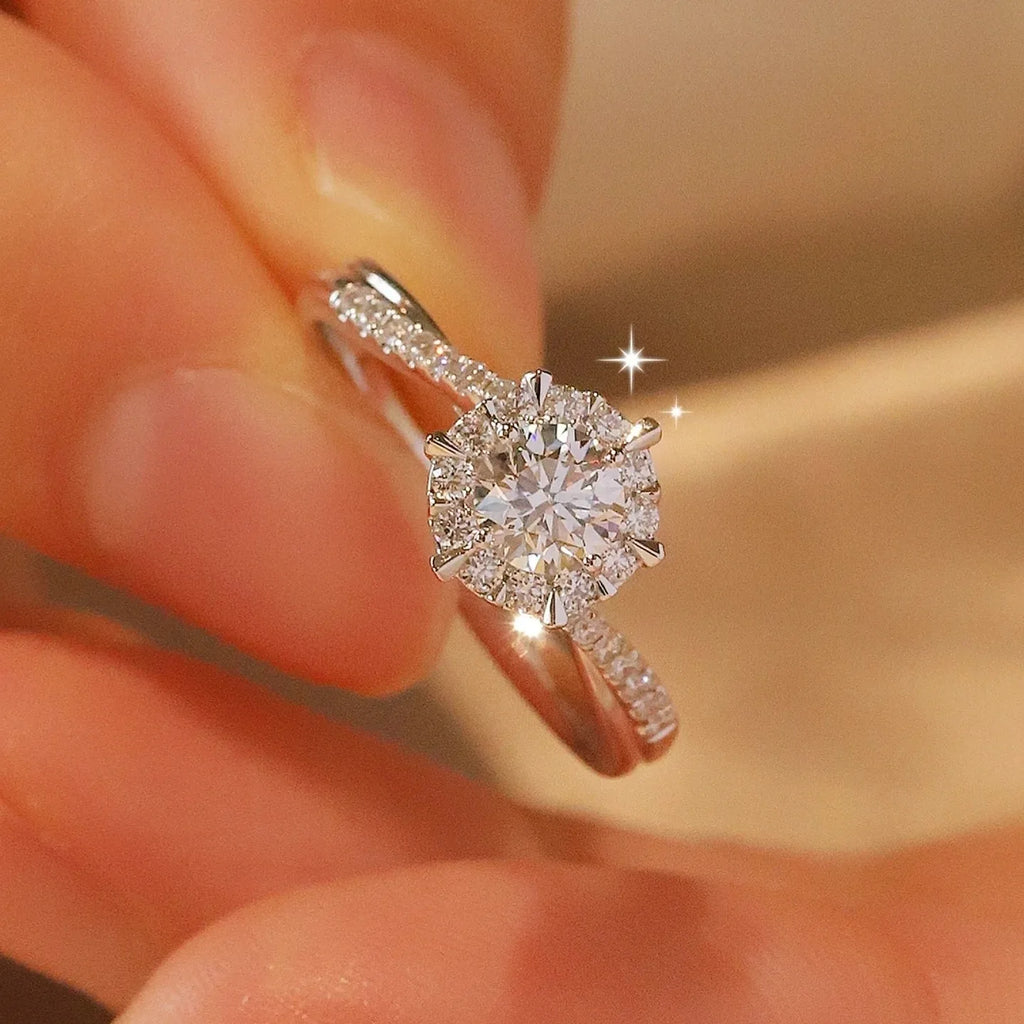 Lumilux Snowflake Moissanite Ring | 1ct PT950 Platinum | Women's Fine Jewelry