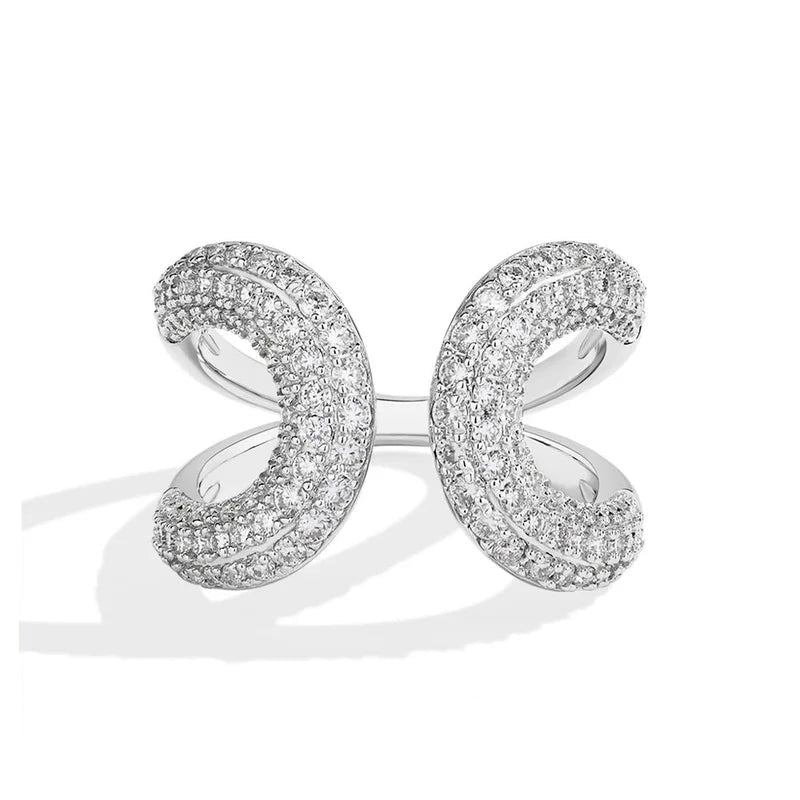 Hollow Moissanite Cocktail Ring | D VVS1 | 925 Sterling Silver