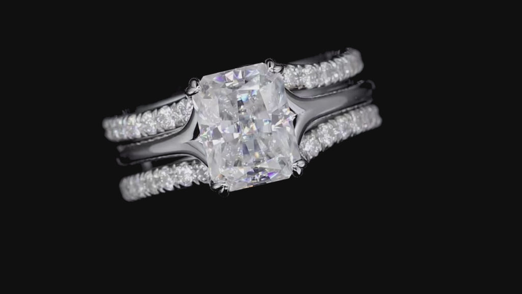 Moissanite 925 Silver Wedding Ring