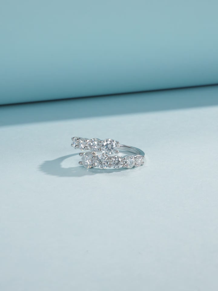 Classic Eternity Band Ring | 925 Sterling Silver & Round CZ | Bridal & Engagement Jewelry