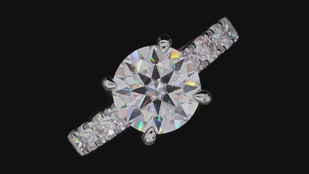 AnuJewel 4.3cttw D Color Moissanite Engagement Rings